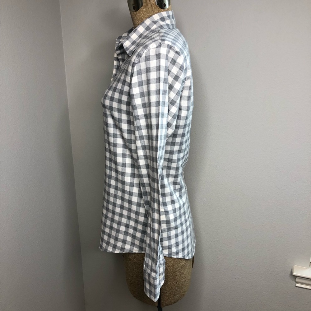 Banana Republic Soft Wash Shirt Gray and White XS - Picture 2 of 8